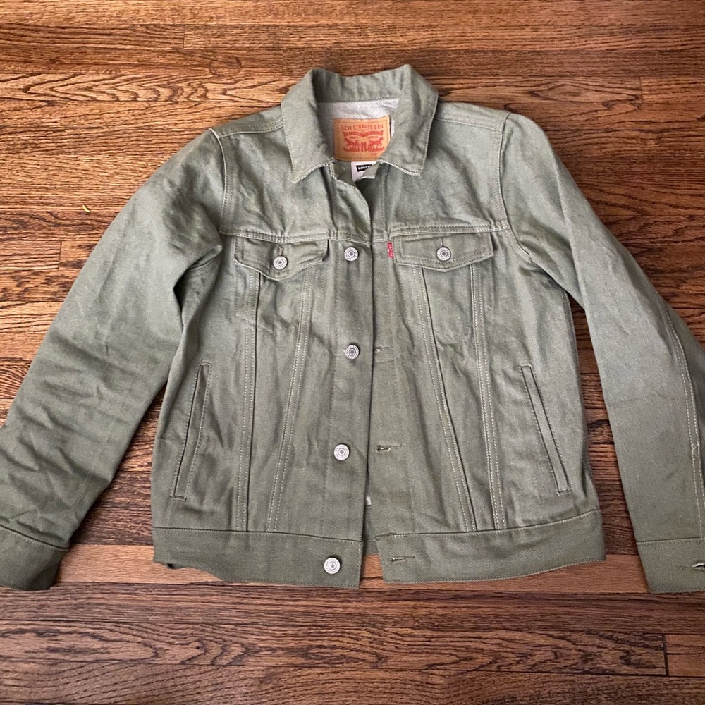 Levis trucker jacket, sage denim
